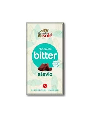 Chocolatina Chocolate Negro 72% Con Stevia 25G 30U de Chocolates Sole