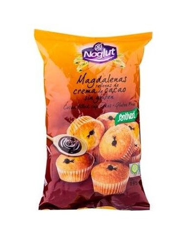 Noglut Madalenas Rellenas De Cacao 195Gr. de Santiveri