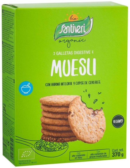 Galletas Digestive Muesli 2 Paquetes 370Gr. Bio de Santiveri