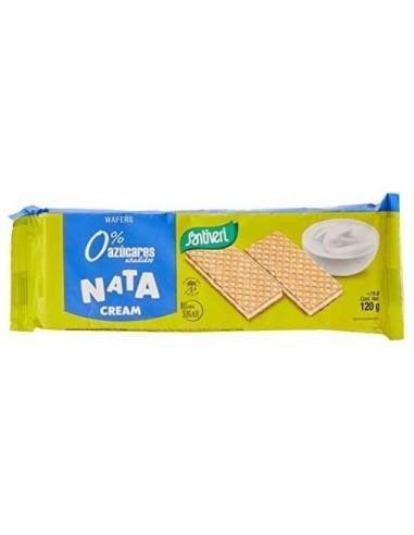 Wafers Sabor Nata 0% Azucares 120Gr. de Santiveri