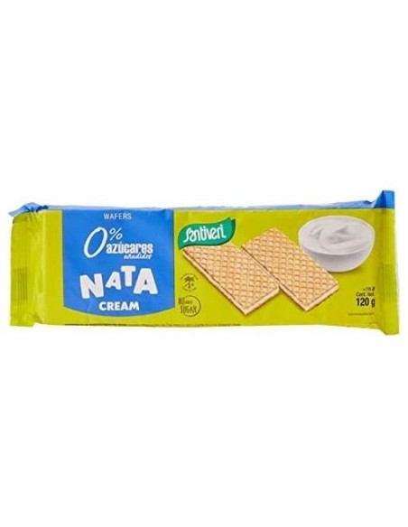 Wafers Sabor Nata 0% Azucares 120Gr. de Santiveri