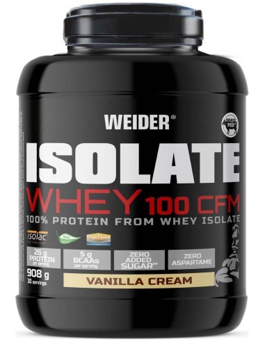 Weider Isolate Whey 100 Cfm Vainilla 908Gr. de Weider