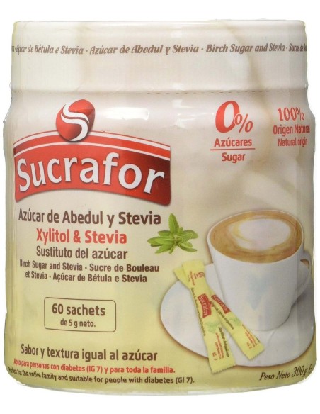 Sucrafor (Azucar De Abedul Y Stevia) 60Sbrs. de Sucrafor