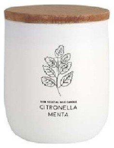 Vela Vaso Blanco Citvasm Citronela-Menta 7X9Cm 1Ud de Cerabella 2