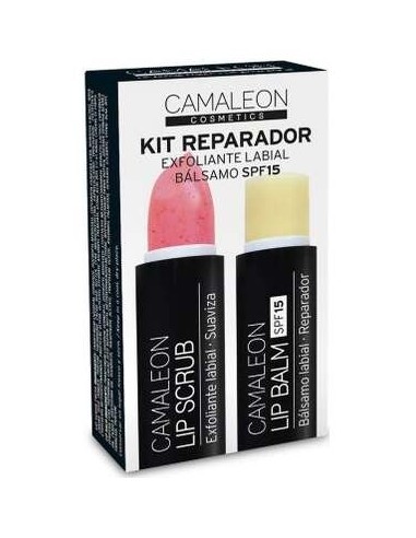Camaleon Kit Reparador Labial+Exfoliante Fresa. de Camaleon Cosmetics