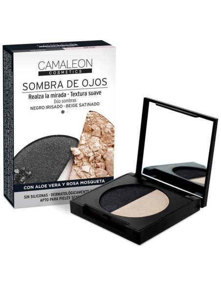 Camaleon Sombra De Ojos Duo Negro-Beige de Camaleon Cosmetics