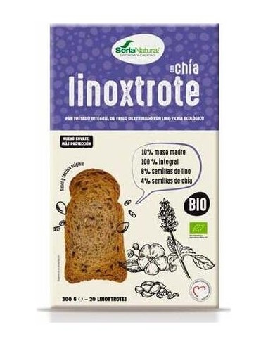 Biscote Linoxtrote Integral Con Lino-Chia 300G Bio de Soria Natural