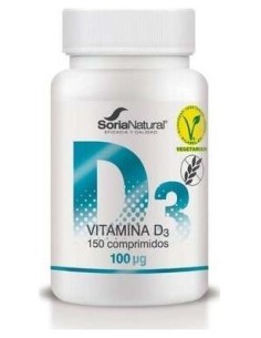 Vitamina D3 Liberacion Sostenida 250Mg 150Co Vegan de Soria Natural 2