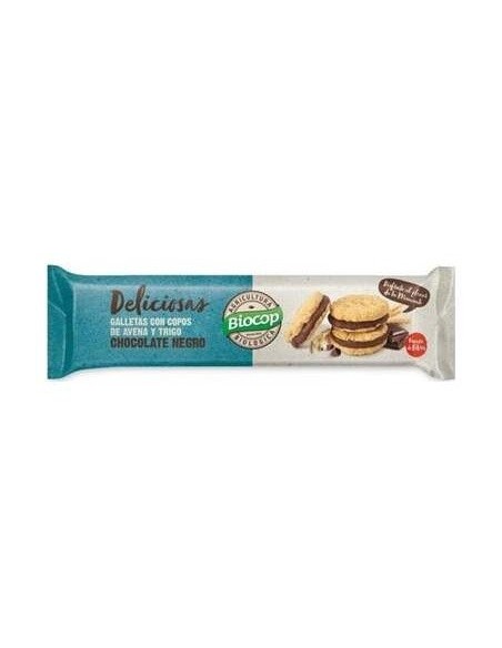 Galleta Deliciosas Rellena Chocolate Negro 150Gr de Biocop