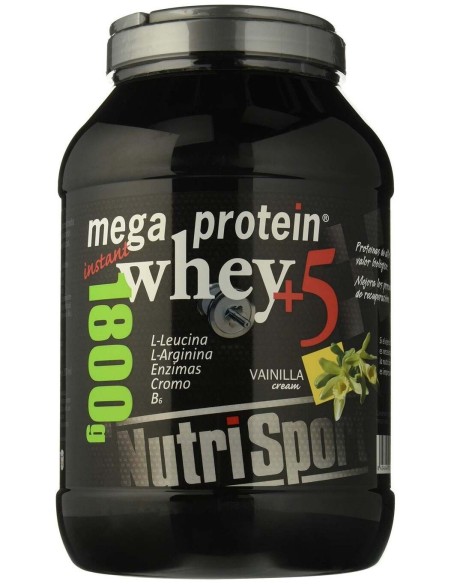 Mega Protein 5 Whey Vainilla 1,8Kg. de Nutrisport