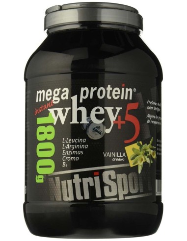 Mega Protein 5 Whey Vainilla 1,8Kg. de Nutrisport