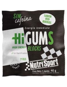 Higums Red Berries Sin Cafeina Expositor 20Bolsas de Nutrisport 2