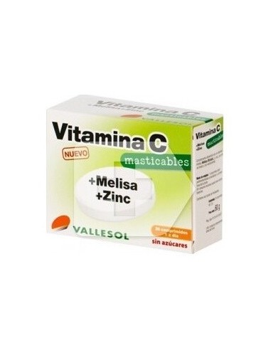 Vallesol Vit.C Melisa Zinc 24 comprimidosMasticable - Valles