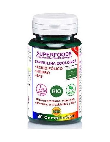 Espirulina + Ac. Folico Superalimentos Bio 90Comp. de Robis