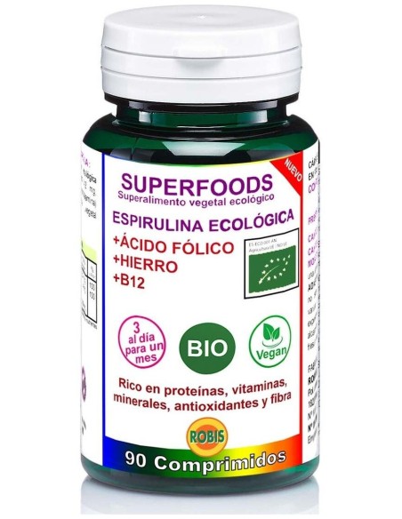 Espirulina + Ac. Folico Superalimentos Bio 90Comp. de Robis