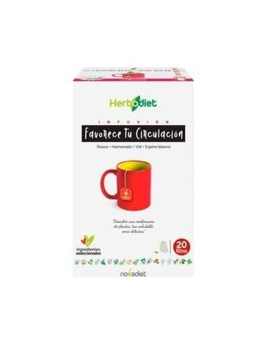 Herbodiet Favorece Circulación Envase de 20 bolsitas filtro de 1,5 g. de Novadiet
