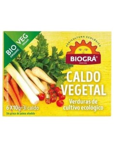 Caldo Vegetal Cubitos 6X10Gr. Bio Vegan de Biogra 2
