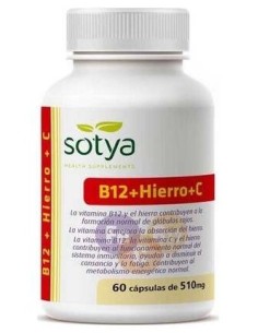 Vitamina B12+Hierro+C 510Mg 60 Caps. 60U de Sotya 2