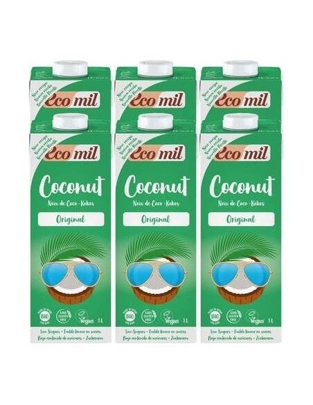 Ecomil Bebida De Coco Original Agave 1Lt 6Ud Bio de Almond
