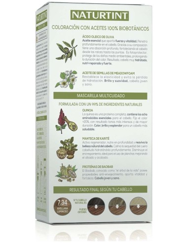 Naturtint Biobased 7.34 Avellana Luminoso de Naturtint