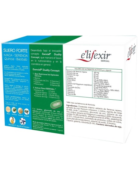 Elifexir Esenciall Redens. 60Cap. + Suero 35Ml de Elifexir