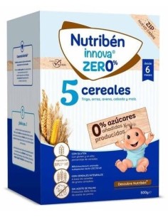 Nutriben  Papilla Innova 5 Cereales 0% 500G de Nutriben 2