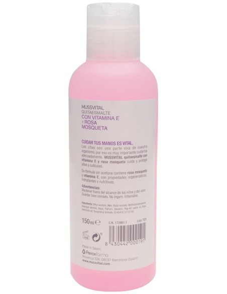 Mussvital Quitaesmalte Sin Acetona 150Ml de Mussvital