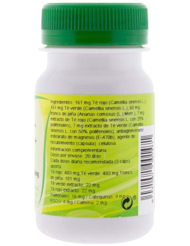 Te Verde+Te Rojo+Piña 60Cap. de Ghf