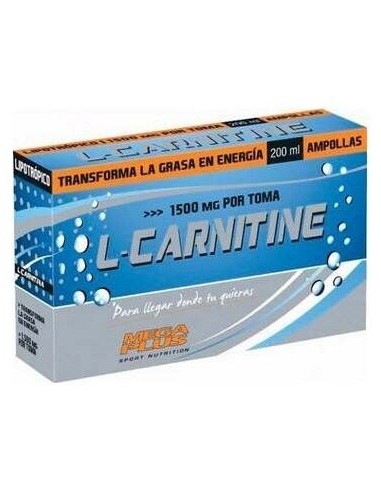 L-Carnitina 1500Mg 20Amp. de Mega Plus