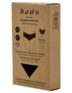 Braguita Menstrual Negra Sin Costura Talla Xl. de Bads 2