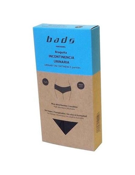 Braguita Incontinencia Urinaria Negra Talla M. de Bads