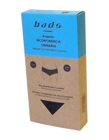 Braguita Incontinencia Urinaria Negra Talla L. de Bads