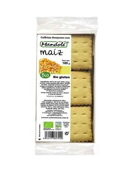 Galletas De Maiz Desayuno 160Gr. Bio Sg de Mandole