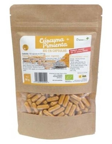 Curcuma+Pimienta 150Cap. Bio de Dream Foods