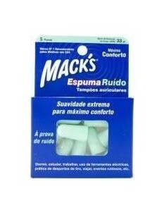 Tapon Oido Macks Espuma Ruido 10 Unidades de Mack´S 2