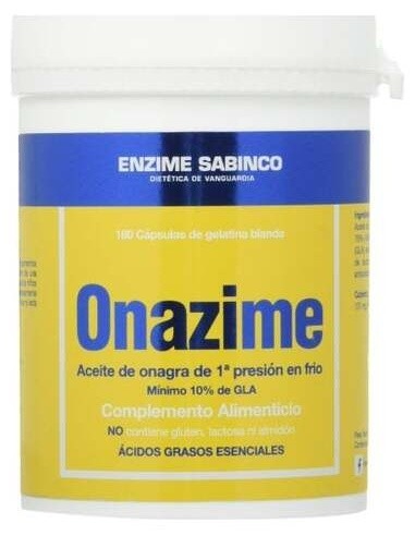 Onazime Aceite Onagra 500Mg. 1 Pr.180Perlas de Enzime - Sabinco