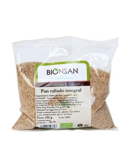 Pan Rallado Integral 250Gr. de Bionsan