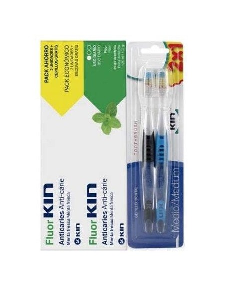 Fluor Kin Anticaries Pasta Dental 125Ml. + Cepillo de Kin