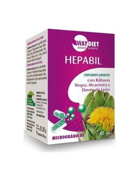 Phytocomplex Hepabil 45Caps. de Waydiet Natural Products