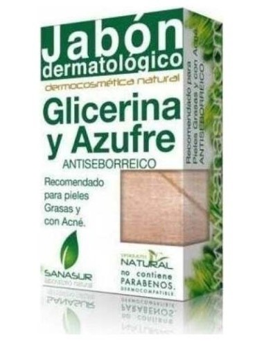 Jabon Glicerina Azufre 100Gr. de Sanasur