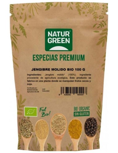 Especia Jengibre Molido Bio 100 G de Naturgreen