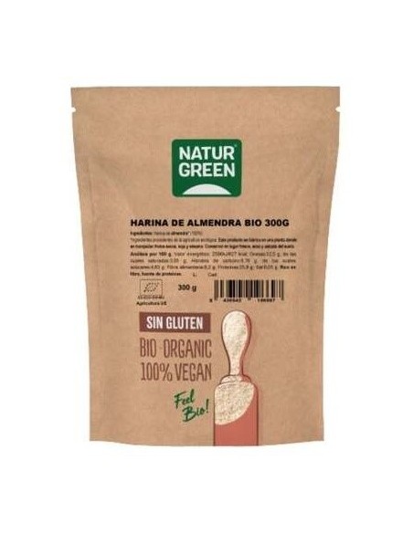 Harina de Almendra sin Gluten Bio 300 G de Naturgreen
