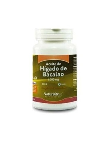 Aceite de Higado de Bacalao 1000mg, 90 Caps. Gel de NaturBite