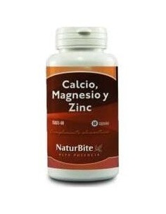 Calcio Magnesio y Zinc 1450mg, 60 Tabl. de NaturBite 2