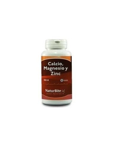 Calcio Magnesio y Zinc 1450mg, 60 Tabl. de NaturBite