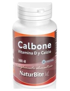 Calbone - Calcio con vitaminas D3 y K1, 60 Comp. de NaturBite 2