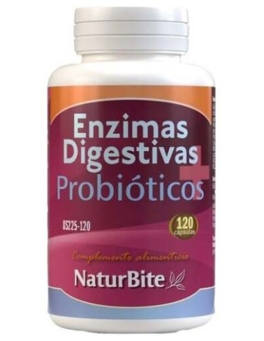 Enzimas Digestivas+Probioticos 120Cap. de Naturbite