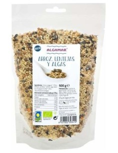 Arroz, Lentejas Y Algas Bio 500 g  de Algamar 2