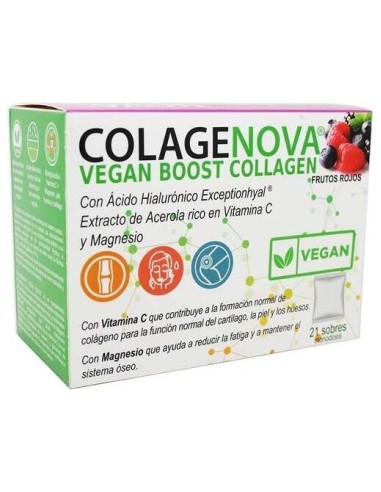 Colagenova Colageno Vegano Frutos Rojos 21 Sobres Vaminter