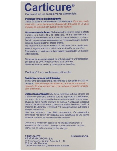 Carticure Solucion Oral 30Sbrs. de Arafarma